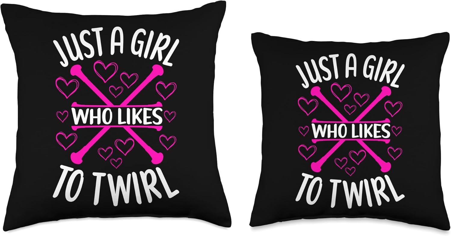 Twirling Outfit Majorette Baton Twirler Throw Pillow, 18×18, Multicolor
