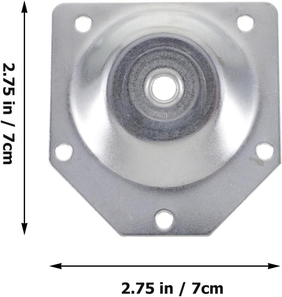 DOITOOL 4 placas de montaje de patas en ángulo de 14 grados, soportes para patas de muebles, placas en T, patas de sofá M8 con pernos de suspensión,