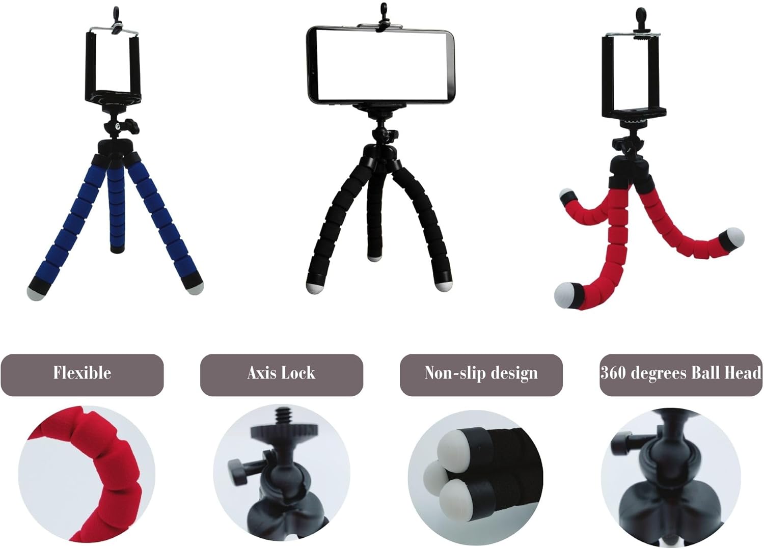 Soporte para teléfono celular, soporte universal flexible de cuello de cisne de brazo largo para escritorio, cama, compatible con iPhone 14 Plus Pro