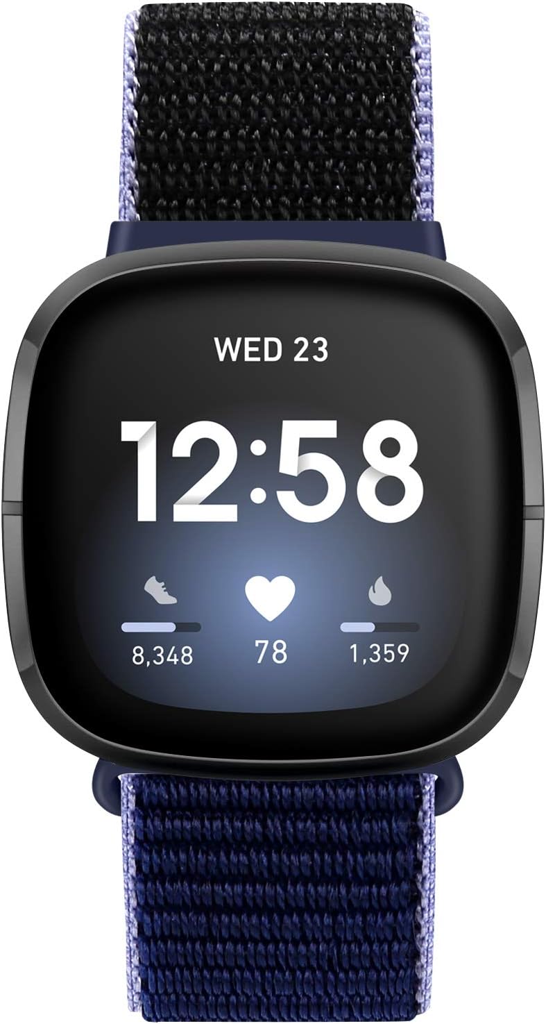 AVOD Correas de nailon compatibles con Fitbit Versa 4Sense 2Versa 3Fitbit Sense, correa de repuesto ajustable deportiva suave transpirable para