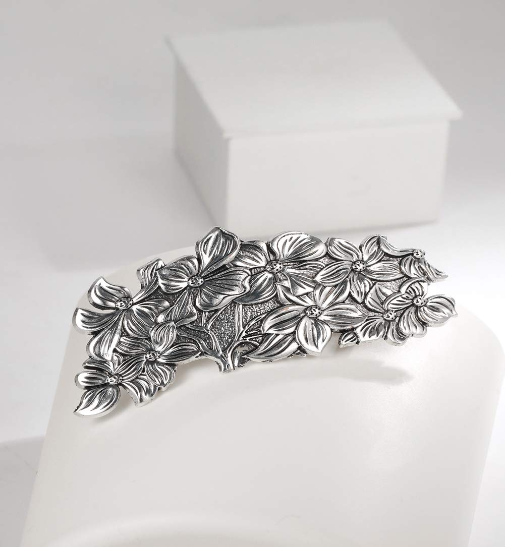 Pasadores de metal, horquilla de flores y mariposas, grandes hechas a mano, pinzas para el cabello para mujer