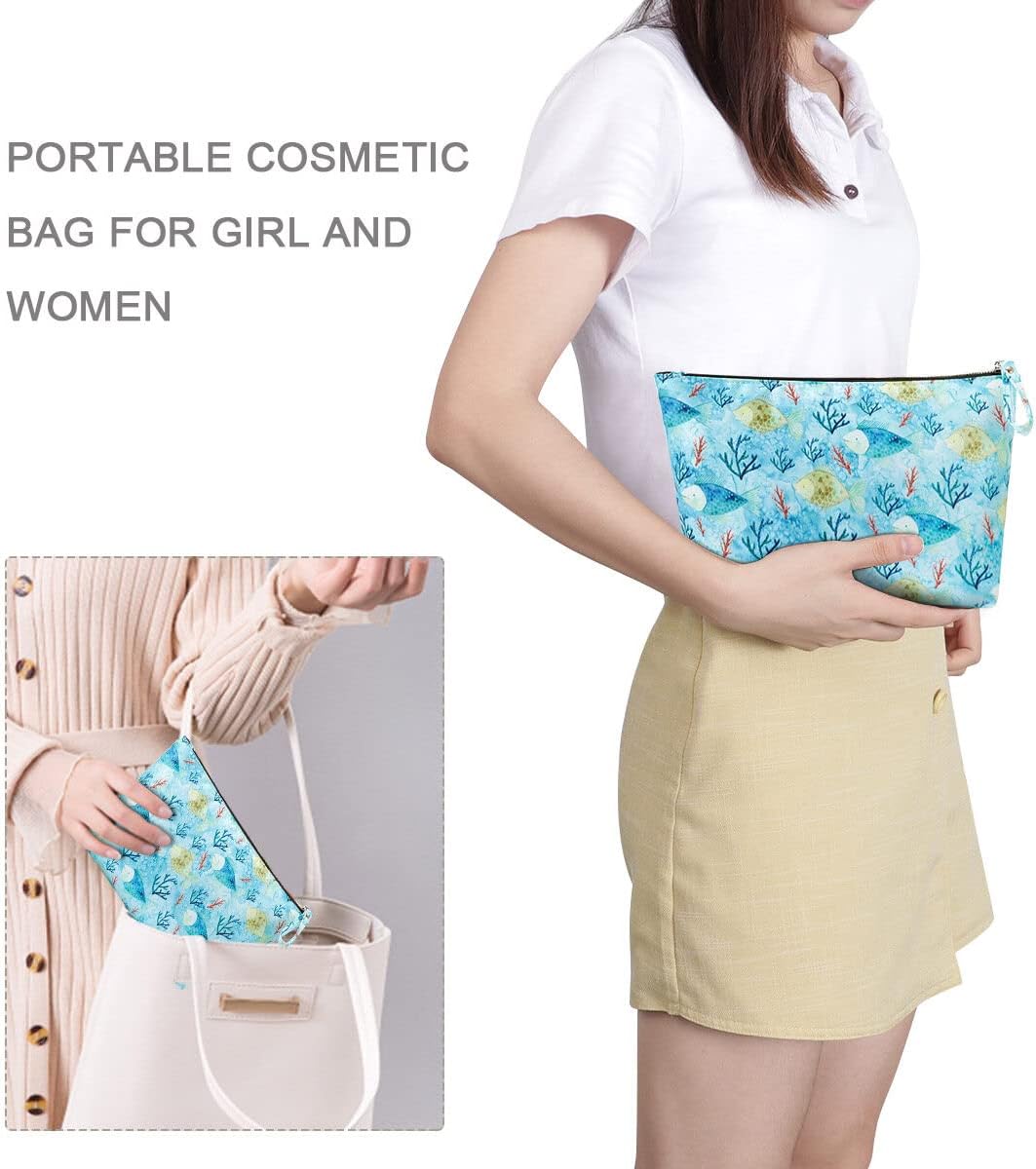 Kamo Bolsas de maquillaje – Bolsa de cosméticos para mujer, bolsa con cremallera, organizador de cosméticos de viaje, bolsas de viaje para artículos