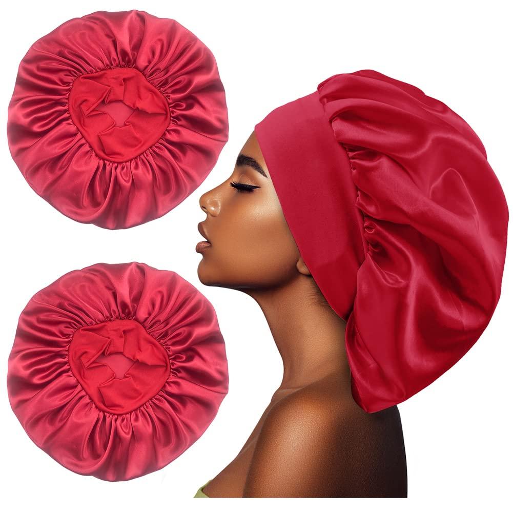 Gorros de ducha de seda  Gorro de satén para dormir, gorro de pelo para cabello rizado, gorro jumbo y más  Gorros grandes para mujeres y hombres