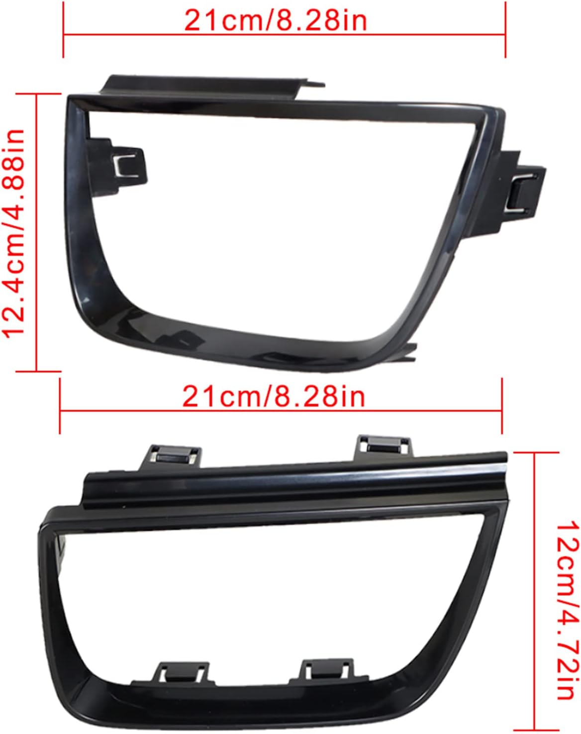 WFLNHB Juego de 4 cubiertas de bisel de luz trasera de repuesto para Chevy Camaro LT LS SS 2010-2013 biseles negros brillantes para el lado del