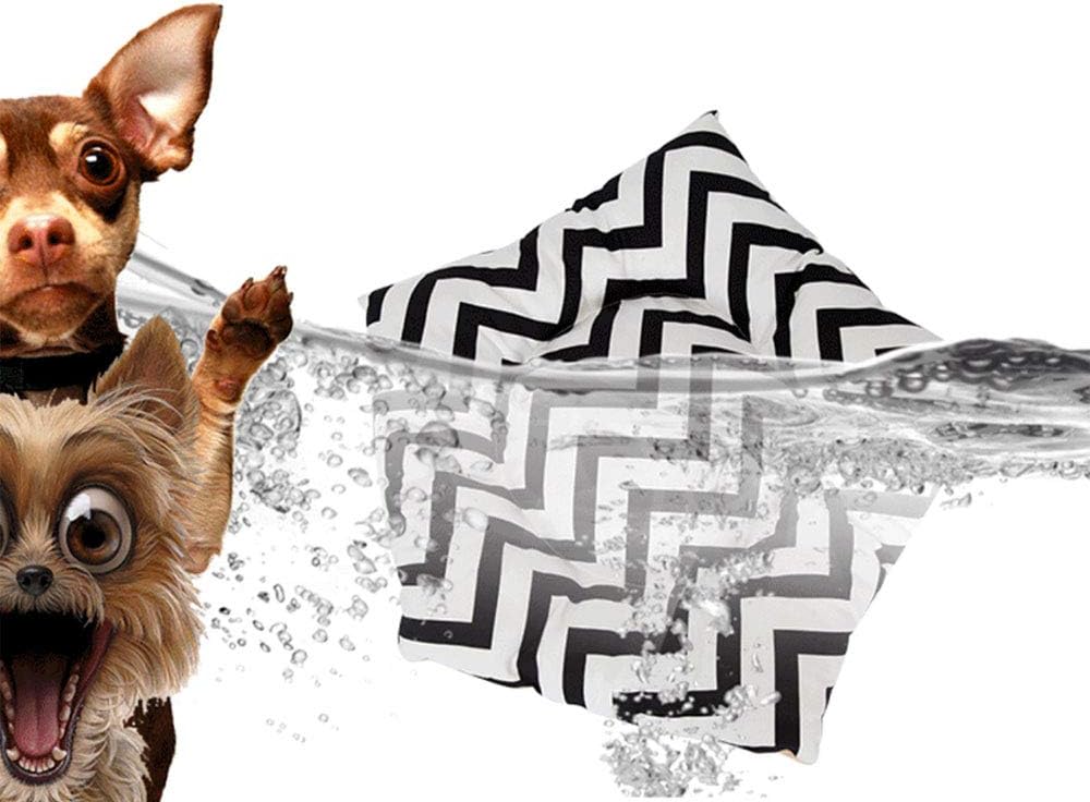 Tienda de campaña tipi para mascotas, para perros, cachorros, gatos, lona blanca, linda casa tipi para mascotas con cojín, 24 pulgadas, interior y