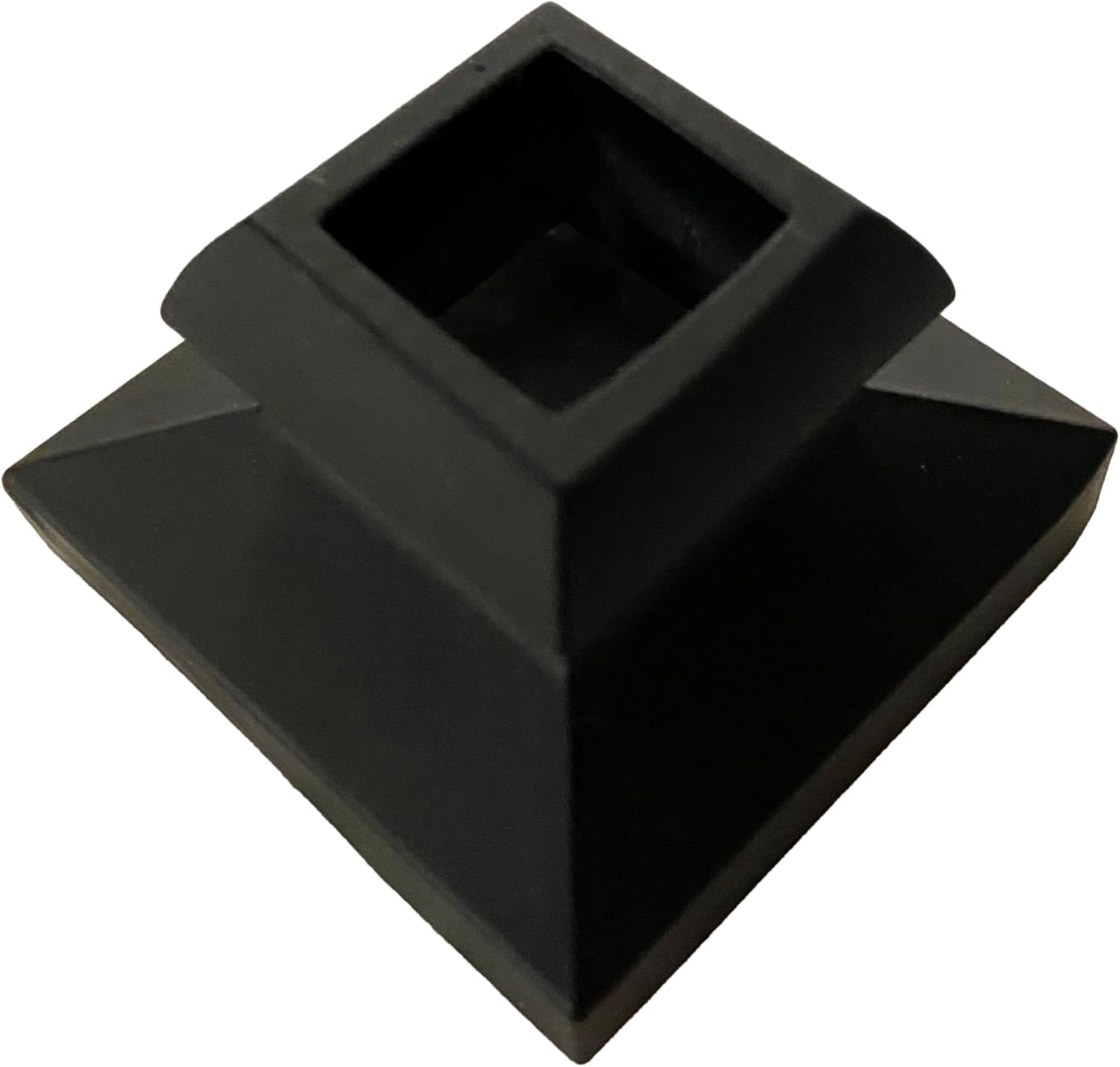 Balaustre Zapato delgado de base plana – para balaustres cuadrados de hierro de 12″ – Juego de 10 (negro satinado) – DH-SS2