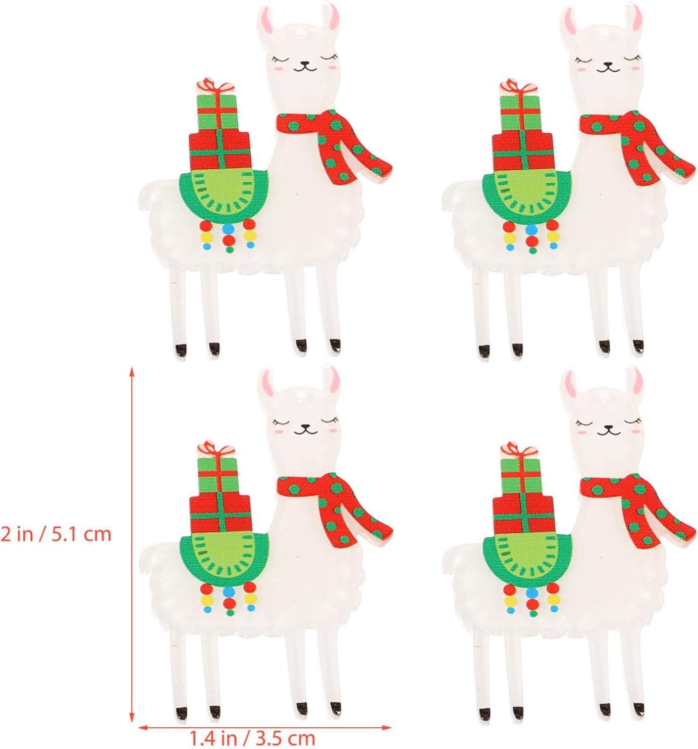 EXCEART 10 dijes colgantes de alpaca, abalorios únicos de alpaca de Navidad, cuentas acrílicas para hacer collares, aretes, joyería