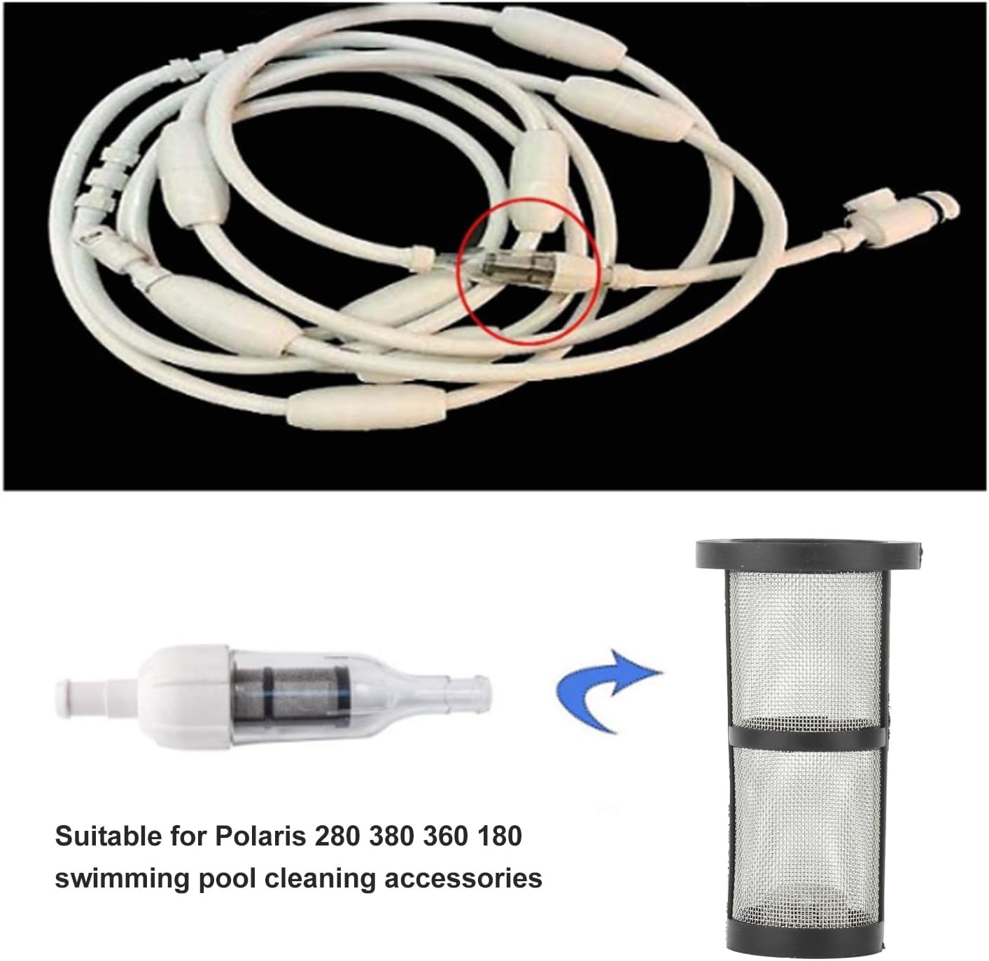 TOPINCN 2 unids filtro limpiador de piscina compacto 180 cartucho 380 280 sustituye accesorios para 360 filtros de piscina