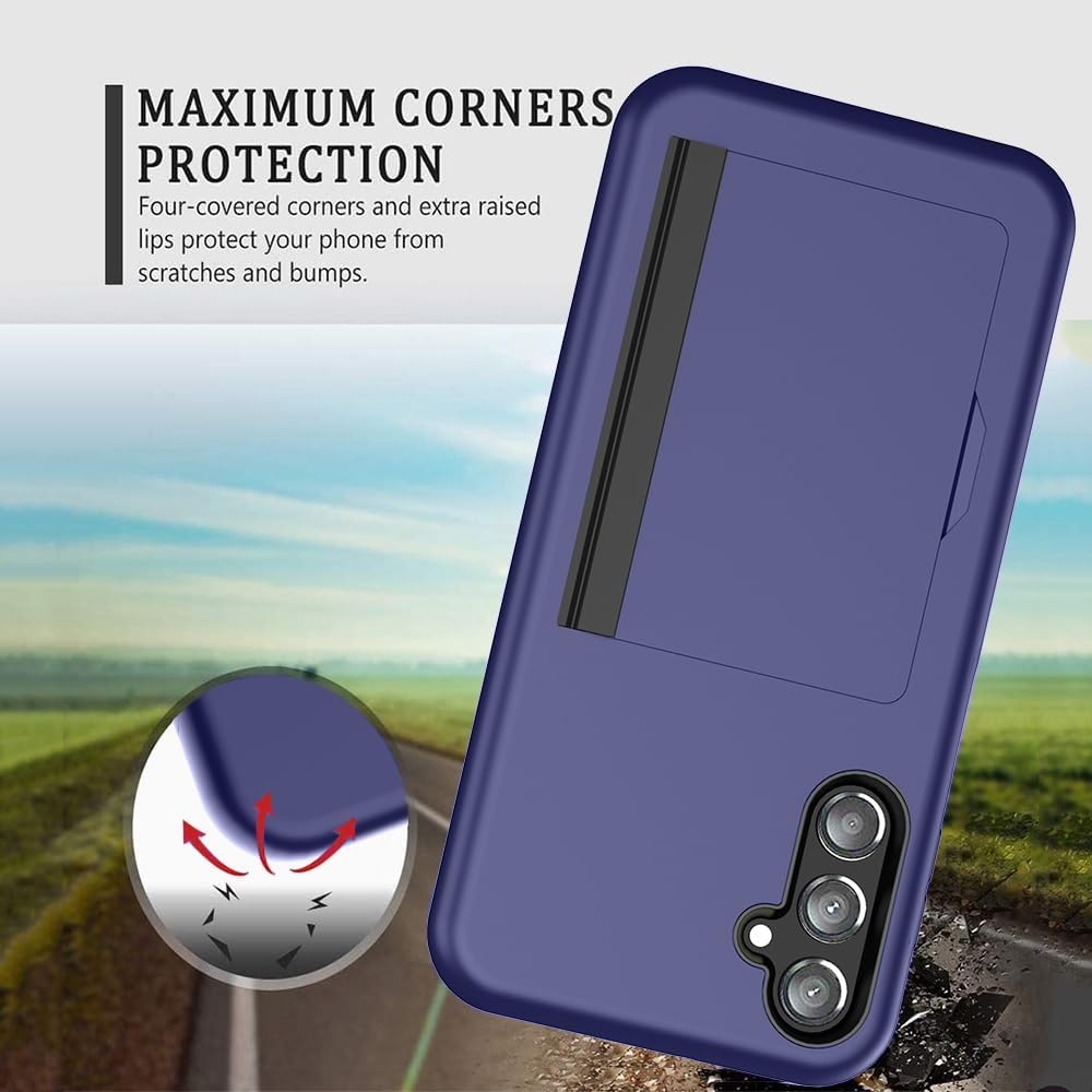 Asuwish Funda para Samsung Galaxy A34 5G con protector de pantalla de vidrio templado y accesorios para celular, ranura para tarjetero, soporte para