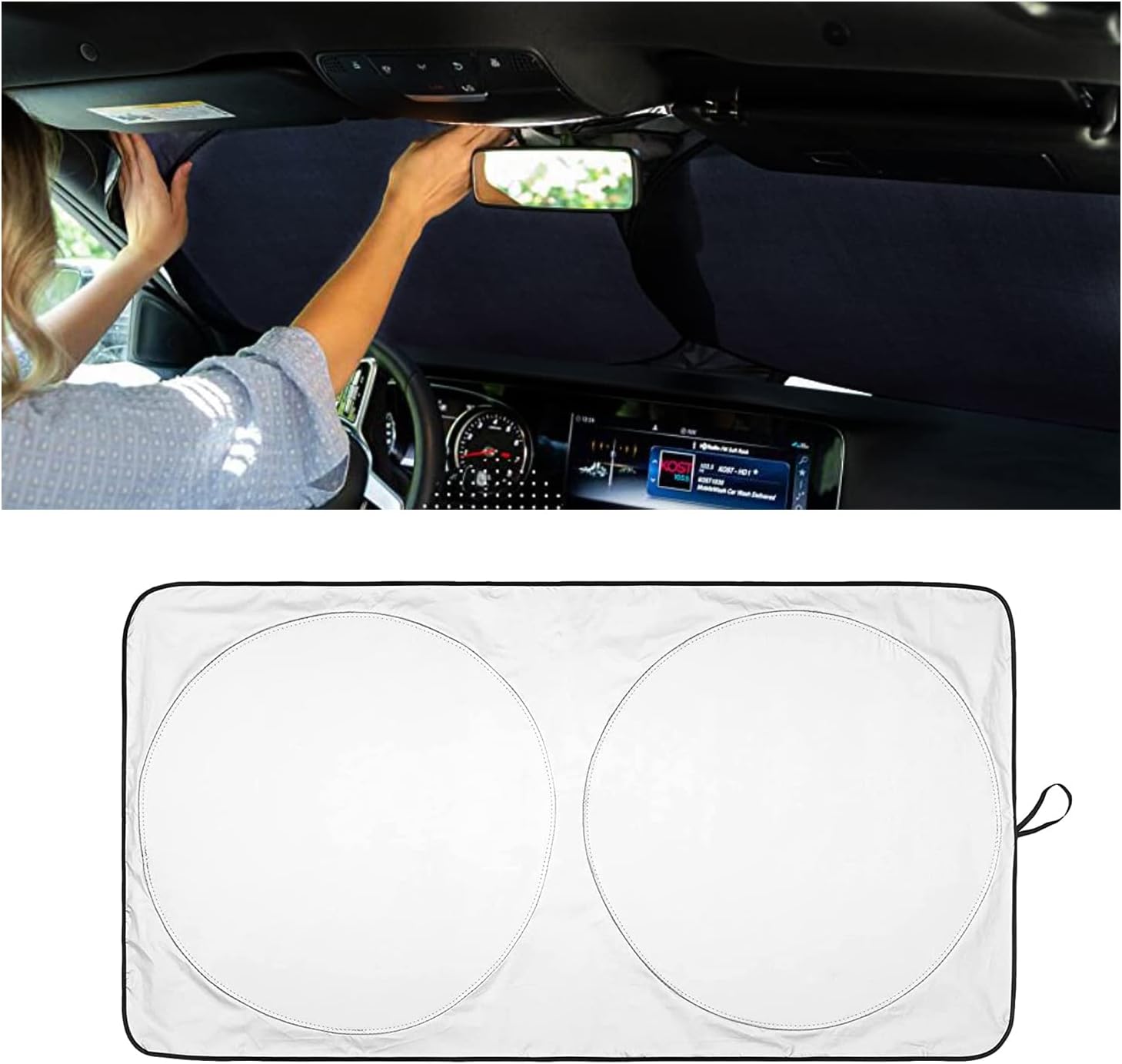 Car Windshield Sun Shade for T*oyota Tacoma 2018+Supra 2018+ T100  Car Sun Visor for UV Rays and Sun Heat Protection Car Interior Accessories