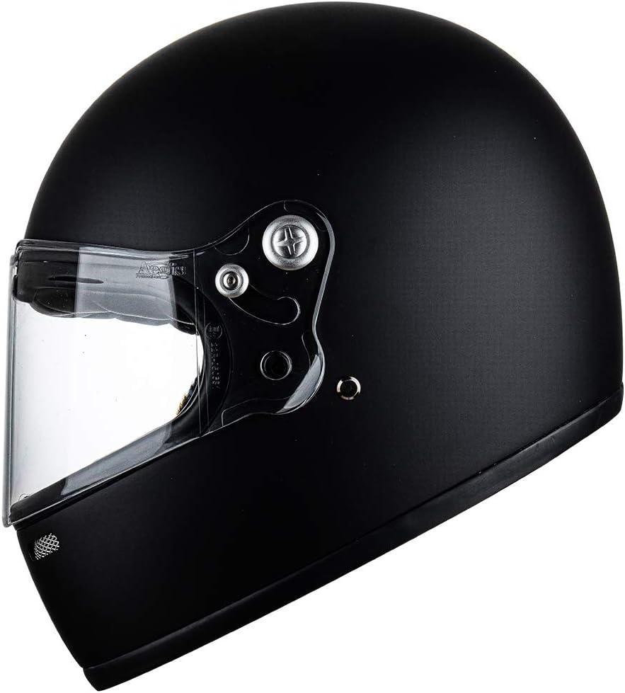 VCOROS A600 – Casco de motocicleta retro unisex para adultos con carcasa gráfica de fibra de vidrio DOT Touring Bobber