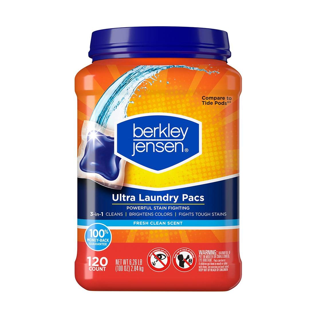 Berkley jensen Ultra Laundry Pacs, 120 unidades, 100 onzas