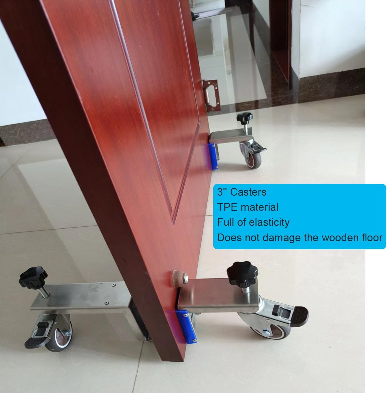 Herramienta de instalación de puerta pesada, plataforma elevadora para 1″ a 2-12″ pre-colgada, losa, puertas de granero y puerta delantera, kit de
