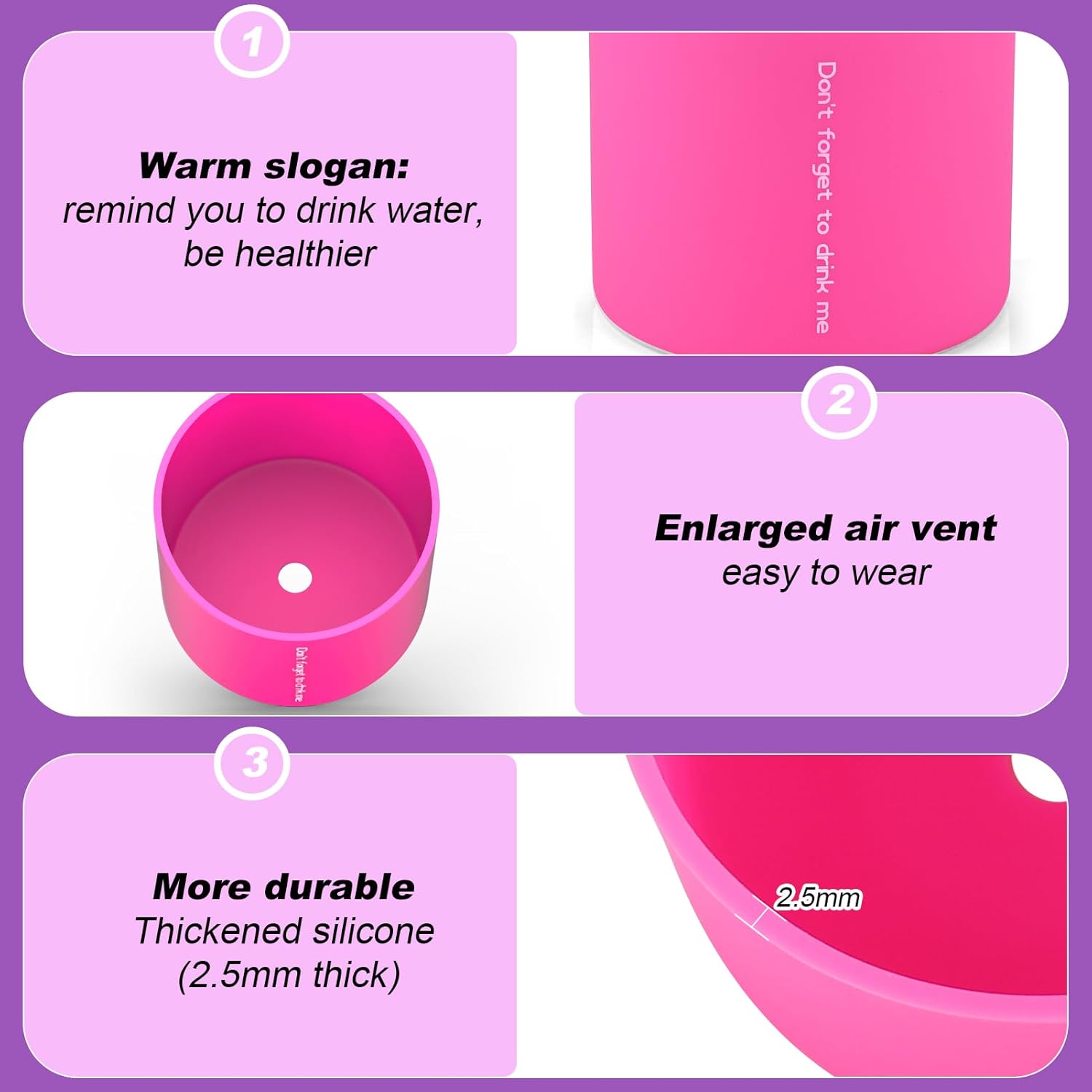 AIERSA 2 fundas de silicona para botas adecuadas para botellas de agua Owala FreeSip, Twist, Flip de 24 onzas, protector de parachoques inferior