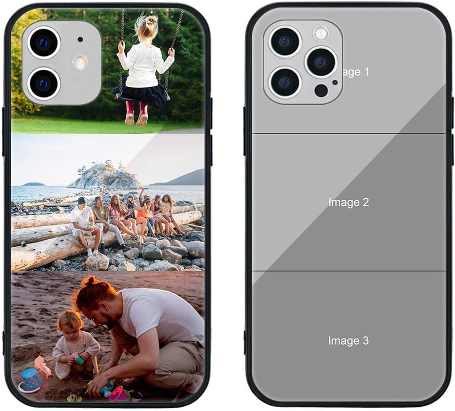 MXCUSTOM Funda de teléfono personalizada para Apple iPhone 1212 Pro, funda personalizada personalizada de vidrio templado antiarañazos, a prueba de