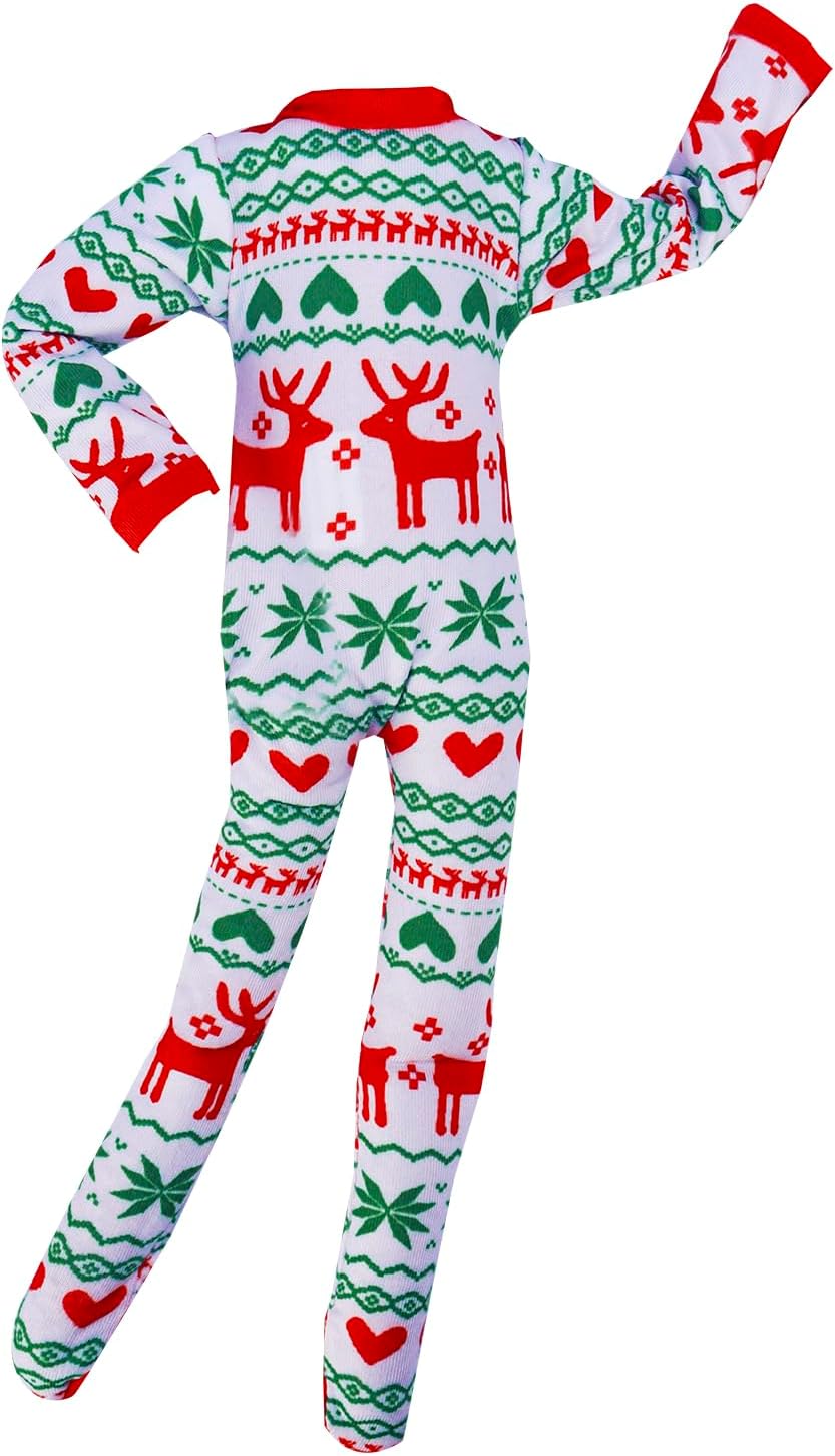 E-TING Ropa de Papá Noel, pijamas, camisón para muñeca elfa, accesorios de Navidad