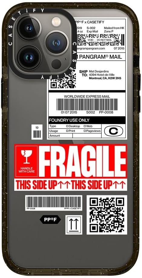 CASETiFY Impact – Funda para iPhone 13 Pro Max (protección contra caídas de 6.6 pies), PP-0008, color negro transparente