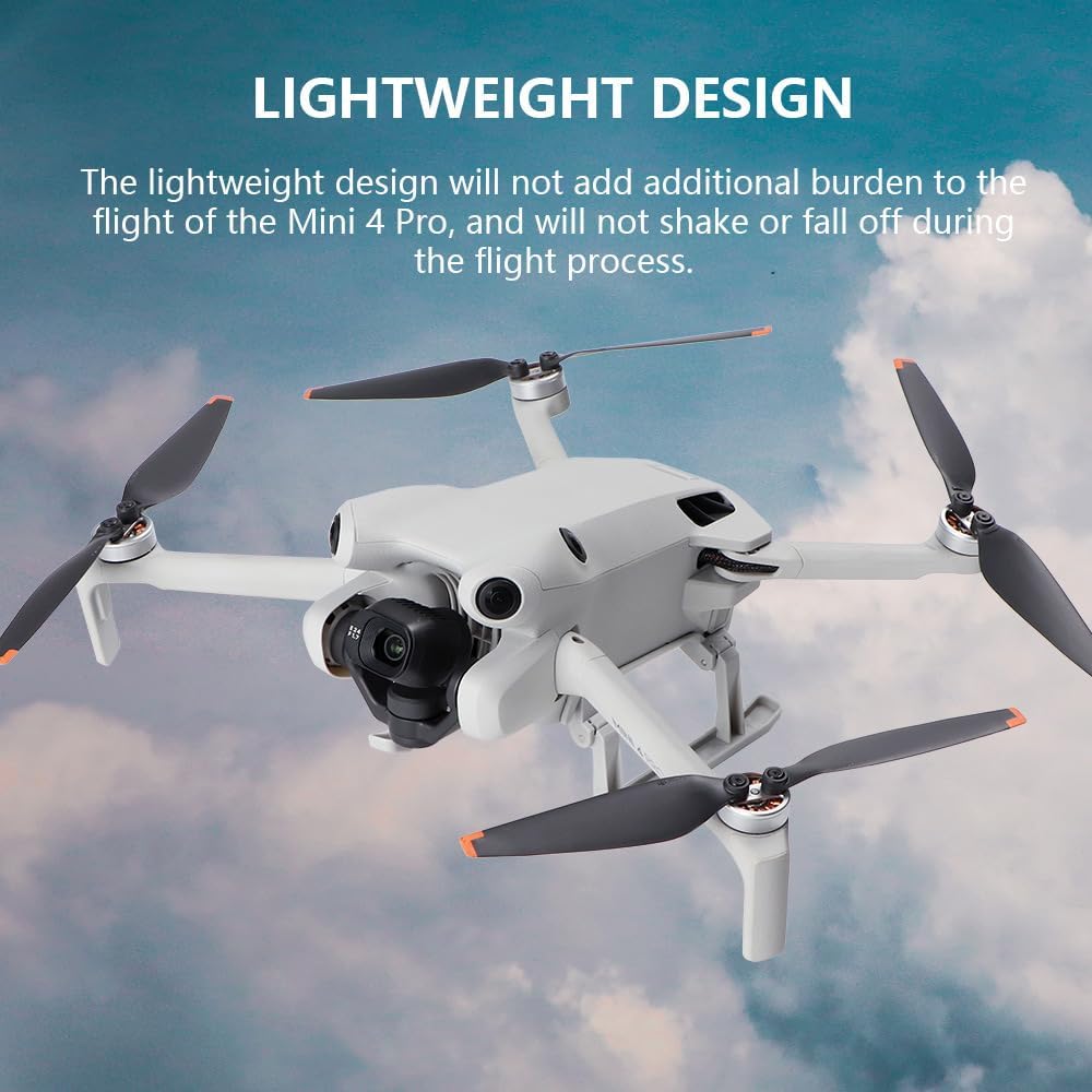 Xmipbs Mini 4 Pro Tren de aterrizaje extendido, pata de araña de aterrizaje plegable compatible con accesorios DJI Mavic Mini 4 Pro