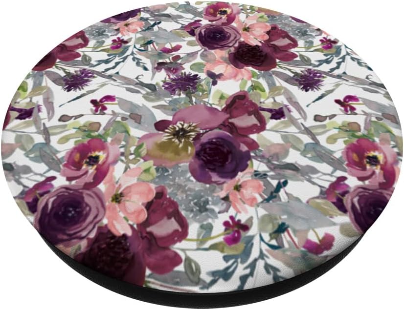 PopSockets de flores florales color borgoña intercambiables PopGrip