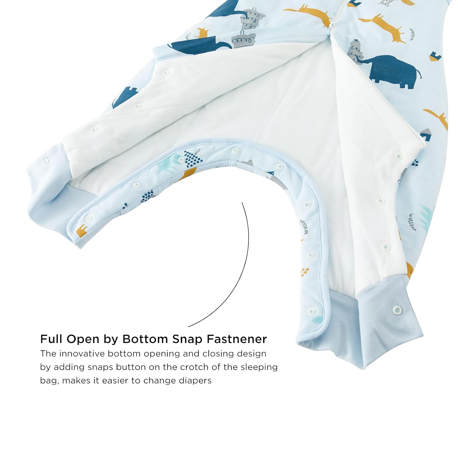 Duomiaomiao Saco de dormir para bebé, saco de dormir de algodón de invierno para niños pequeños con pies 2t-3t, 2.5 TOG acolchado manta para bebés