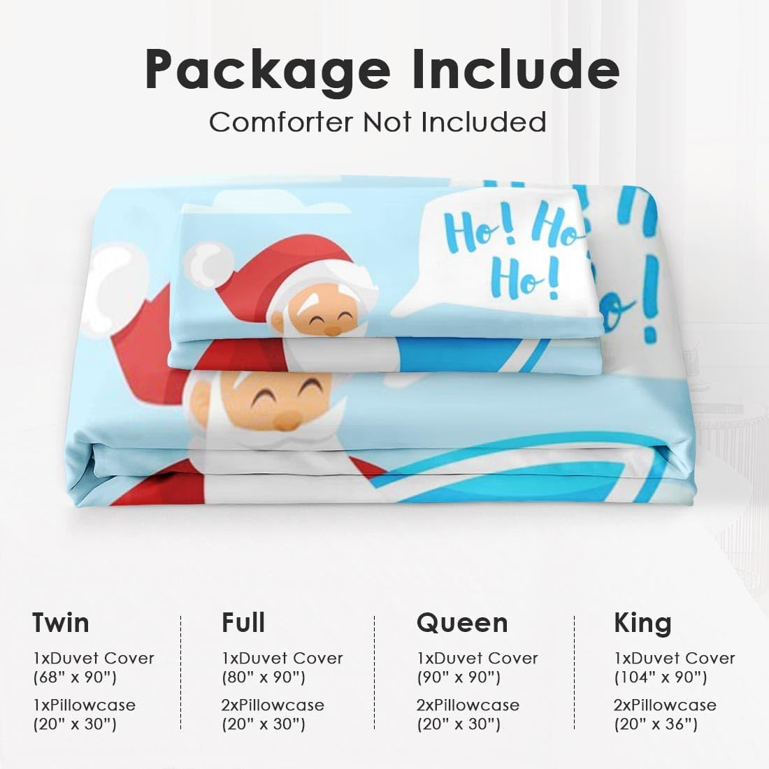 Juego de funda de edredón, juego de ropa de cama de Papá Noel de verano para niños y adultos, decoración de dormitorio, juego de funda de edredón