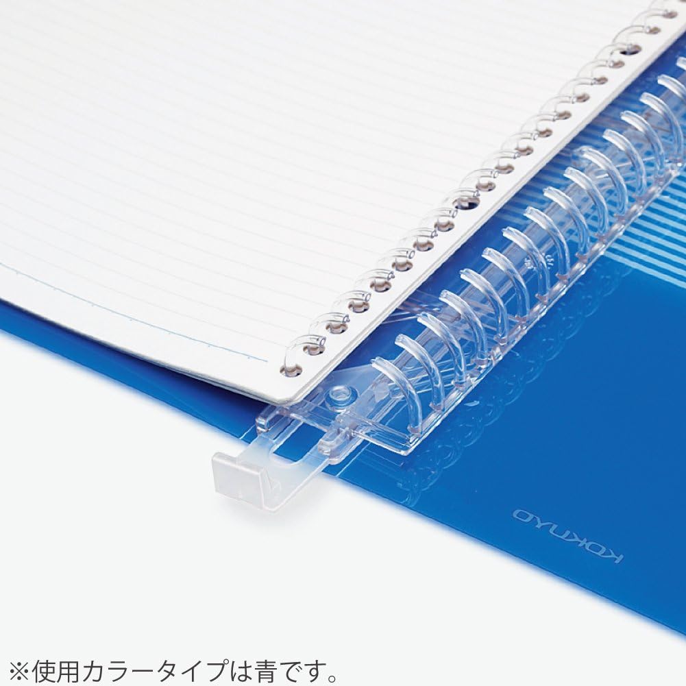 Kokuyo Carpeta de diapositivas campus con rayas transparentes, tipo medio, B5, 26 agujeros, hasta 100 hojas, azul, importación de Japón (RU-P334NB)