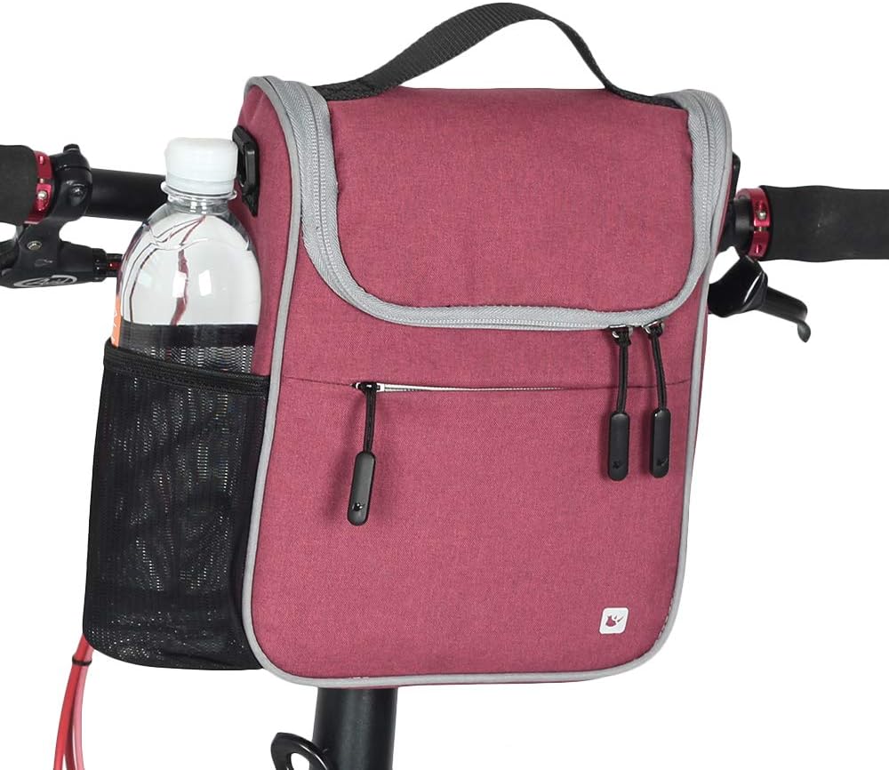 Rhinowalk Bolsa de manillar de bicicleta, bolsa delantera para bicicleta de carretera, bolsa de marco de bicicleta, bolsa de cesta de bicicleta,