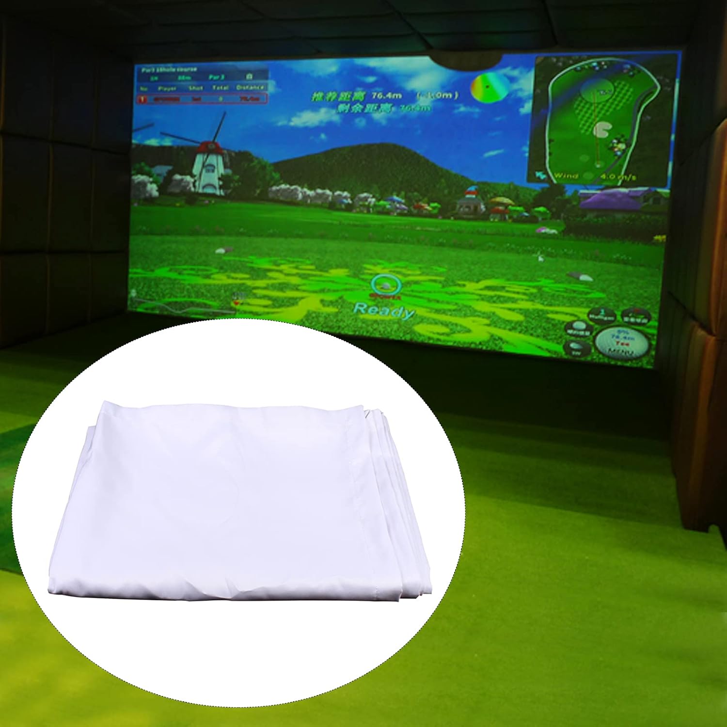 Fetcoi Simuladores de golf para el hogar, simulador de golf, pantalla de impacto para pelota de golf, simulador de entrenamiento, pantalla de
