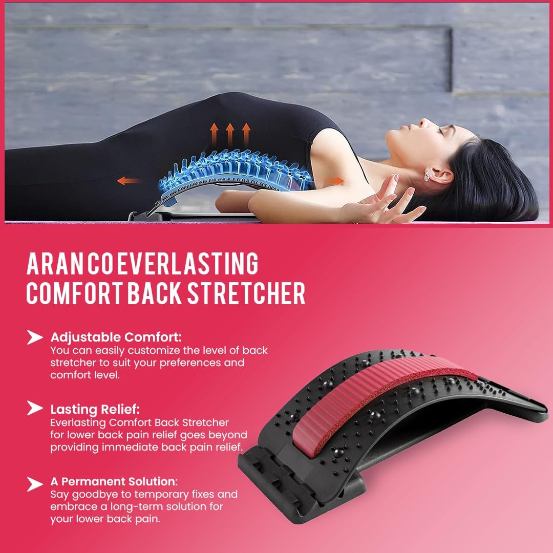 Aran co Everlasting Comfort – Estirador de espalda para aliviar el dolor de espalda baja, descompresión de columna vertebral y espalda con
