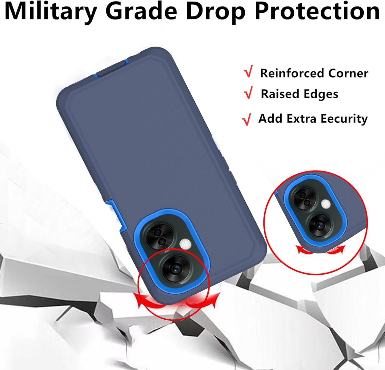 Funda protectora protectora 3 en 1 para Oneplus Nord N30 5G, resistente a los golpes, a prueba de polvo, 3 en 1, para Oneplus Nord N30CE 3 Lite 5G