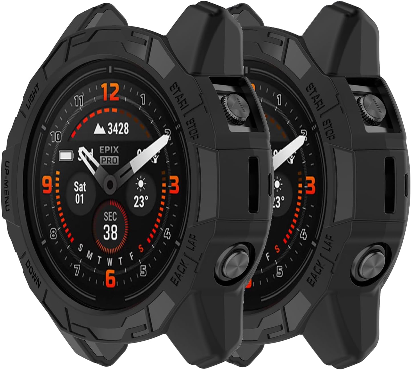 Funda compatible con Garmin Fenix 7 Pro y Epix Pro de 1.850 in, funda protectora de silicona a prueba de golpes colorida para reloj inteligente