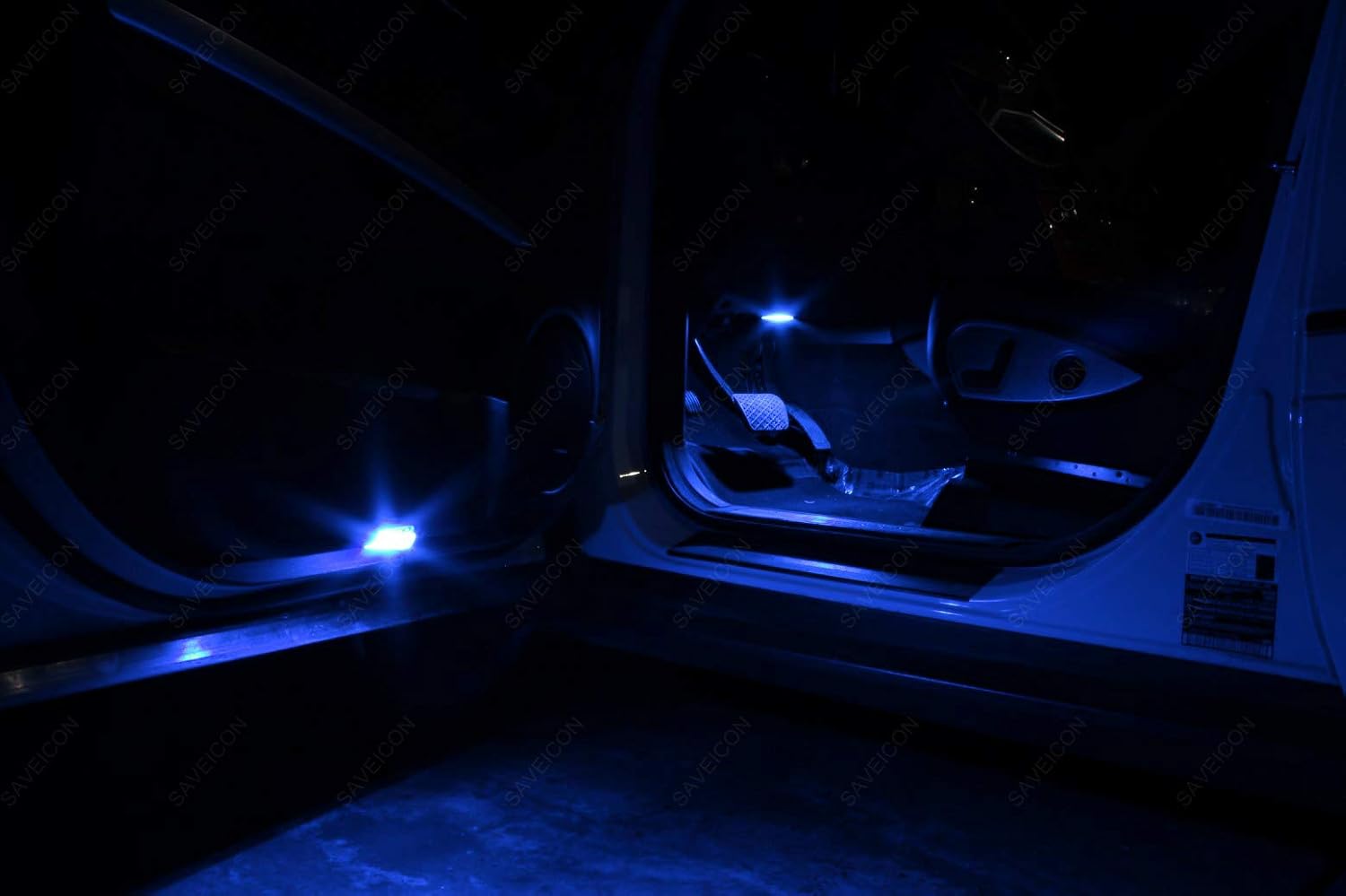 SAWE – Bombillas LED 12-SMD 3528 Festoon de 1.732 in para puerta lateral de coche de cortesía de bucle rígido de 1.73 pulgadas bombillas LED 561 562