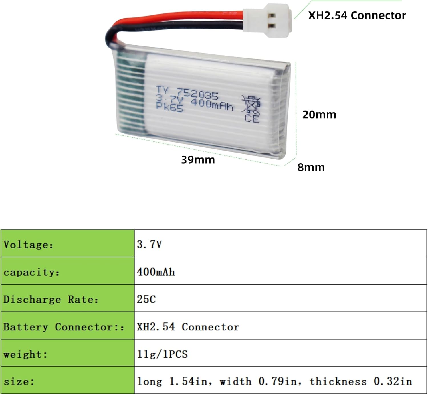 Batería de litio de alta tasa de 5 piezas de 3.7 V 400 mAh con cargador 5 en 1 para Hubsan H107C H107L SYMA Q11 X11C HS170C F180C TOZO Q2020 E016H