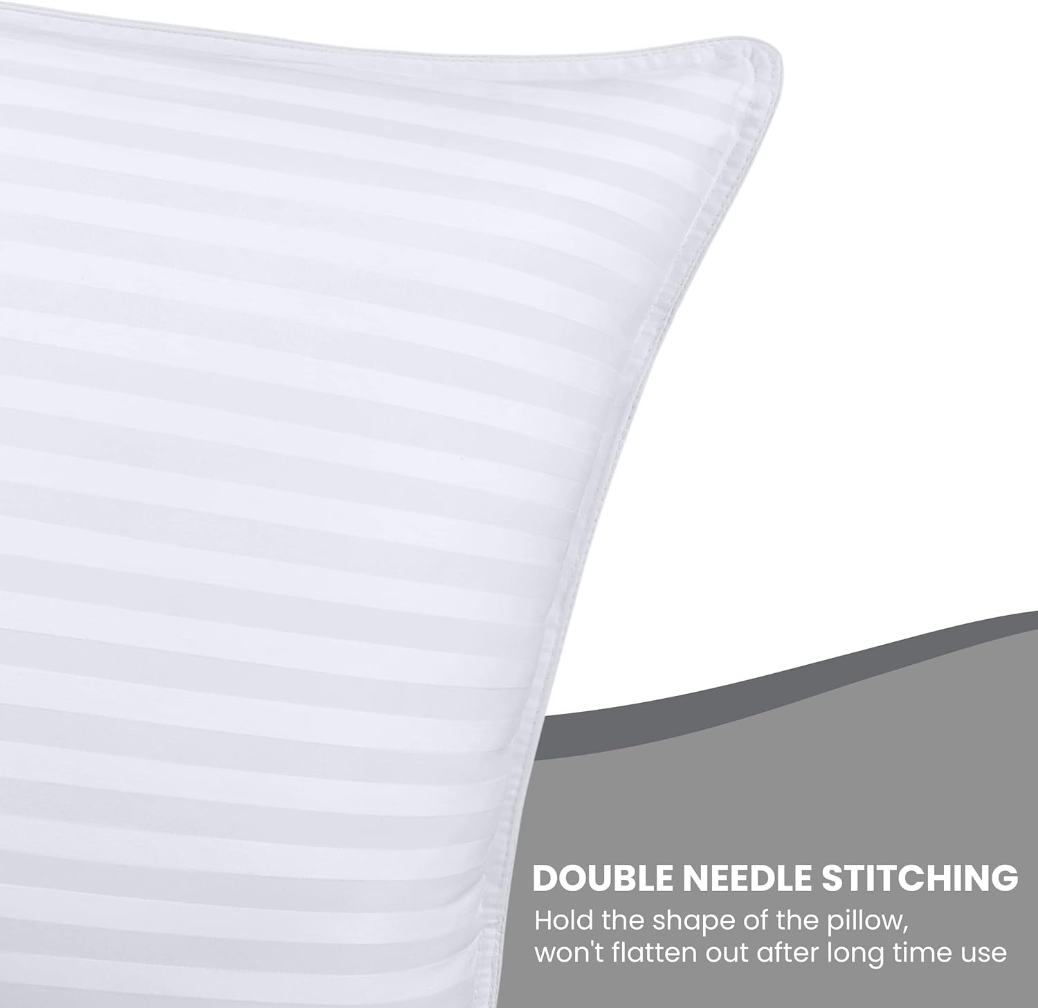 Utopia Bedding – Almohadas de cama para dormir, tamaño europeo (blanco), juego de 2, calidad de hotel refrescante, para dormir de espalda, boca