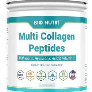 Polvo de péptidos de colágeno múltiple – Tipo I, II, III, V, X con VC, ácido hialurónico, biotina, colágeno en polvo sin sabor, 45 porciones, Polvo de péptidos de colágeno múltiple – Tipo I, II, III, V, X con VC, ácido hialurónico, biotina, colágeno en polvo sin sabor, 45 porciones,