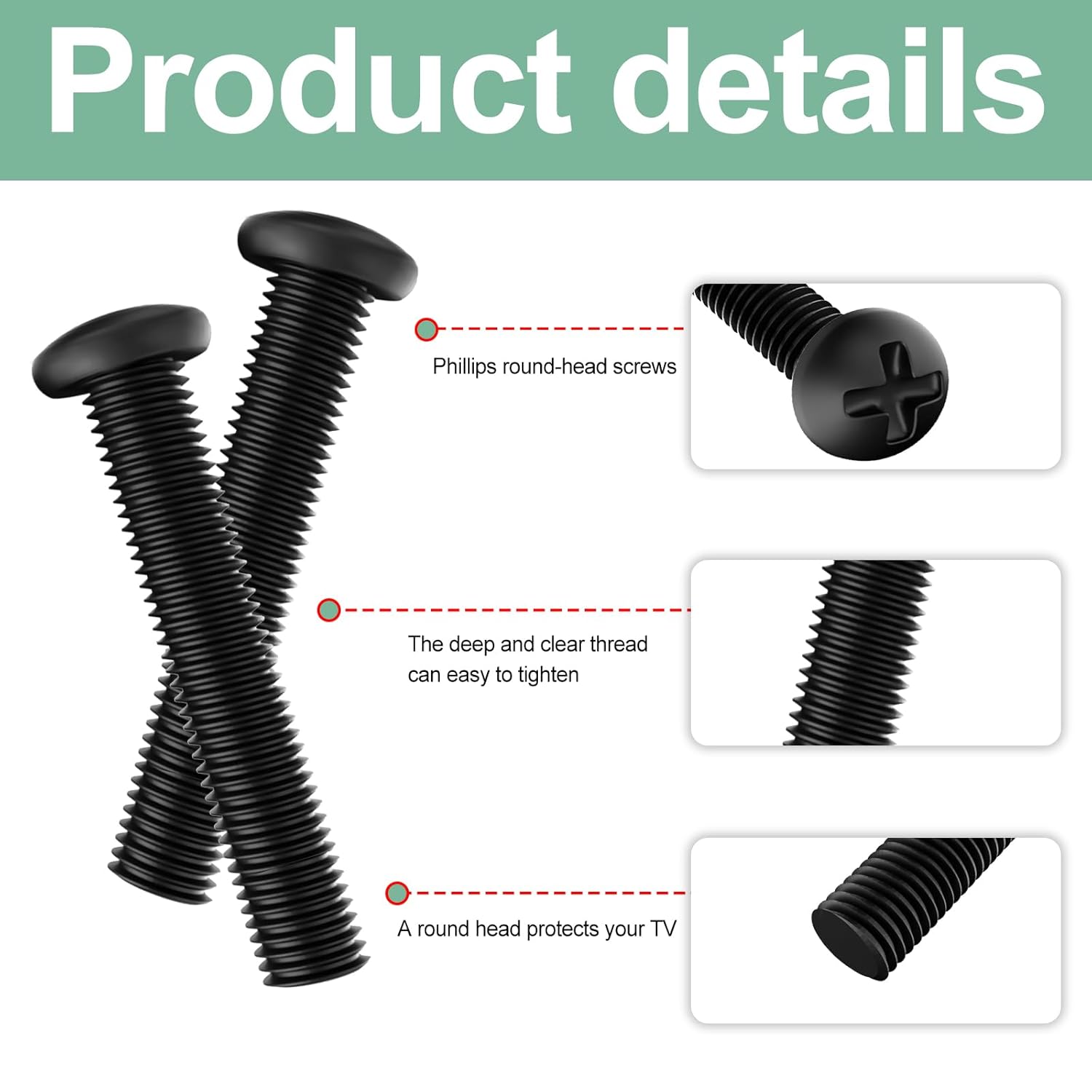 Kit de tornillos para tornillos de soporte de TV LG, para tornillos de patas de TV LG, 60UJ6050 60UJ6540 60UK6090 60UM6900 60UN7300 65UJ6300