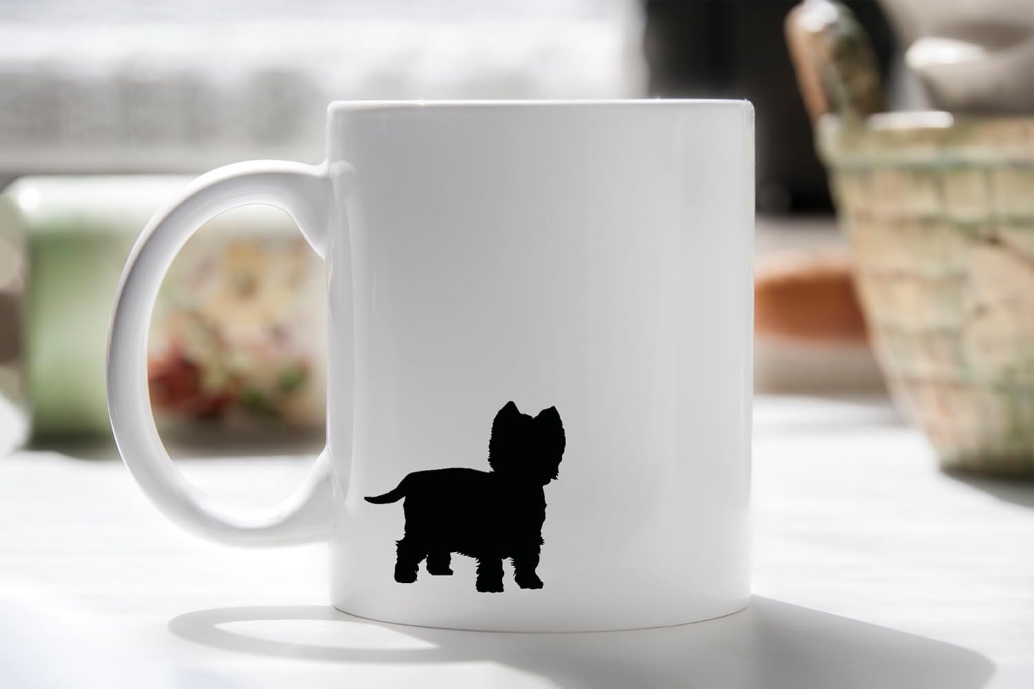 Pet Dog Westie Silhouette – Paquete de 13 calcomanías lindas para parachoques de automóvil, calcomanía para interruptor de luz, calcomanía de pared,