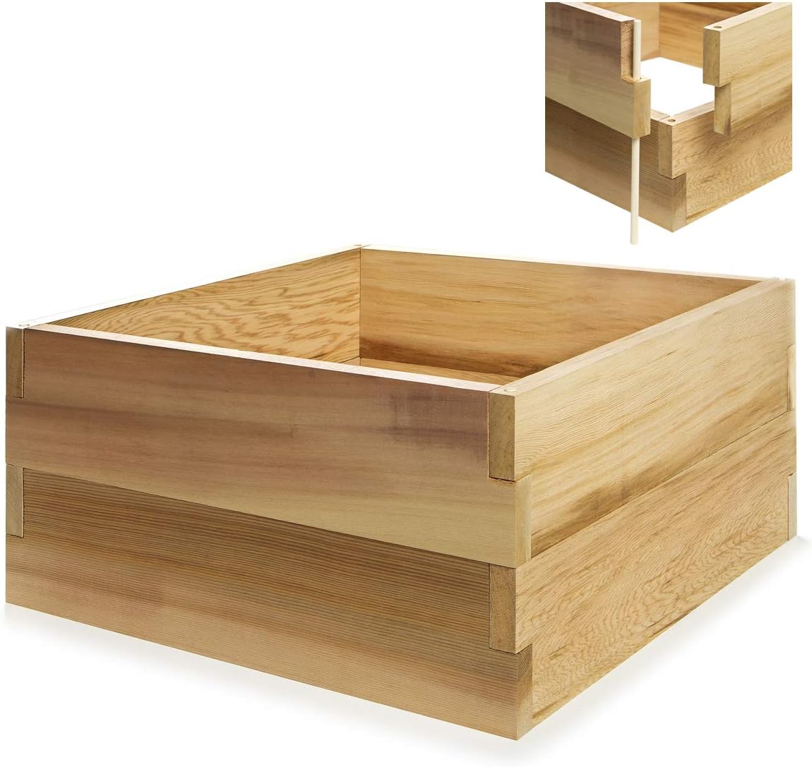 All Things Cedar RG24-2 – Caja de jardín elevada de cedro de 2 niveles de 2 pies x 2 pies