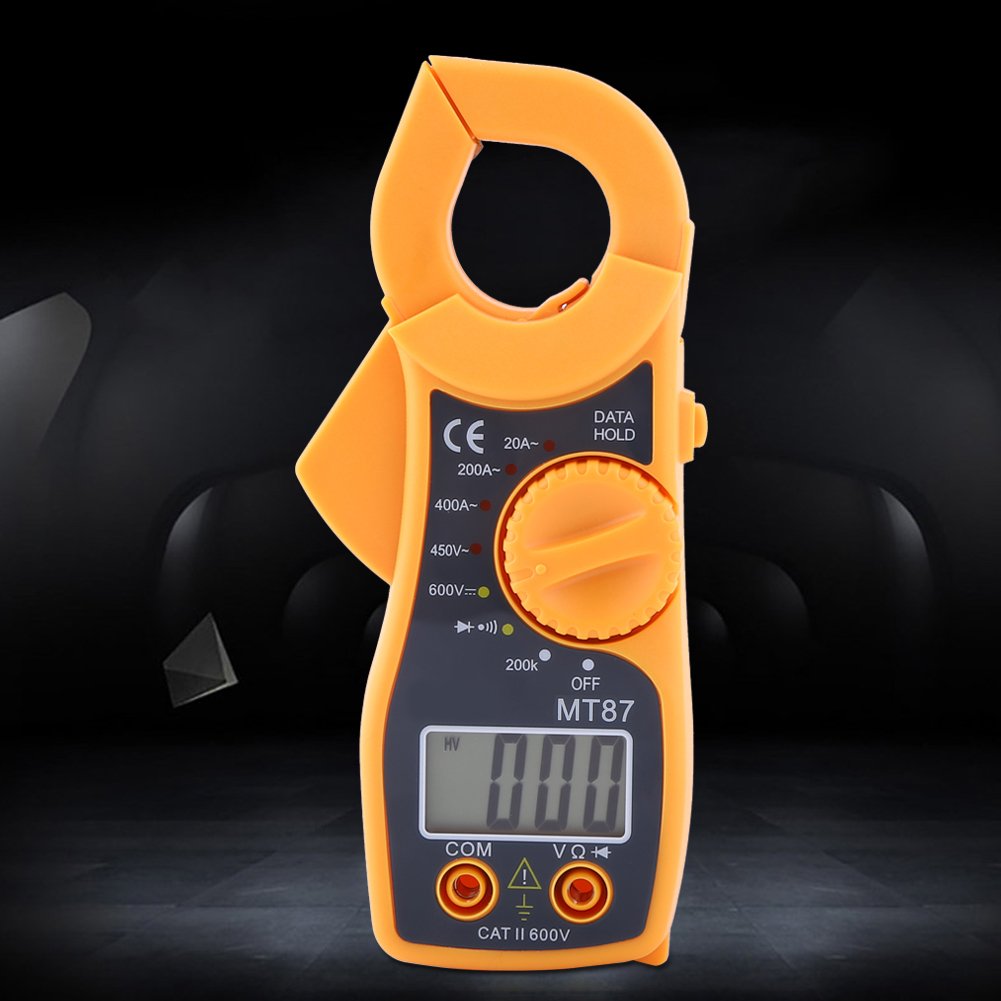 Voltímetro Digital Clamp Multímetro Conduce Voltímetro AC DC Amperímetro Ohmímetro Voltímetro Probador de Voltios Medidor LCD, Multi Probadores