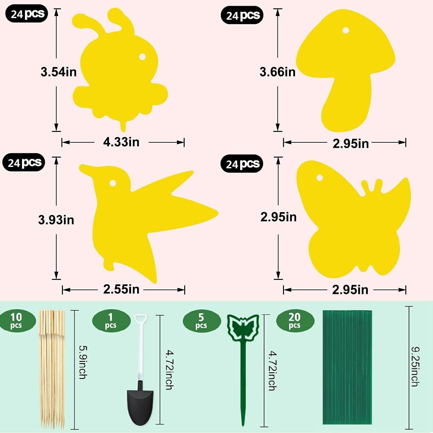 Paquete de 12 trampas adhesivas, trampas para mosquitos para interiores y exteriores, trampas para moscas de frutas y hongos para mosquitos en