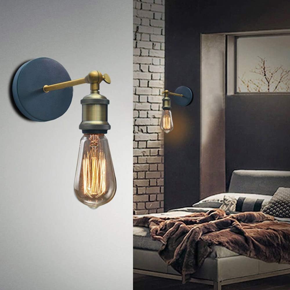 Lámpara de pared retro estilo industrial, acabado de latón ajustable, iluminación vintage, enchufe E26 para decoración del hogar, bar, restaurantes,