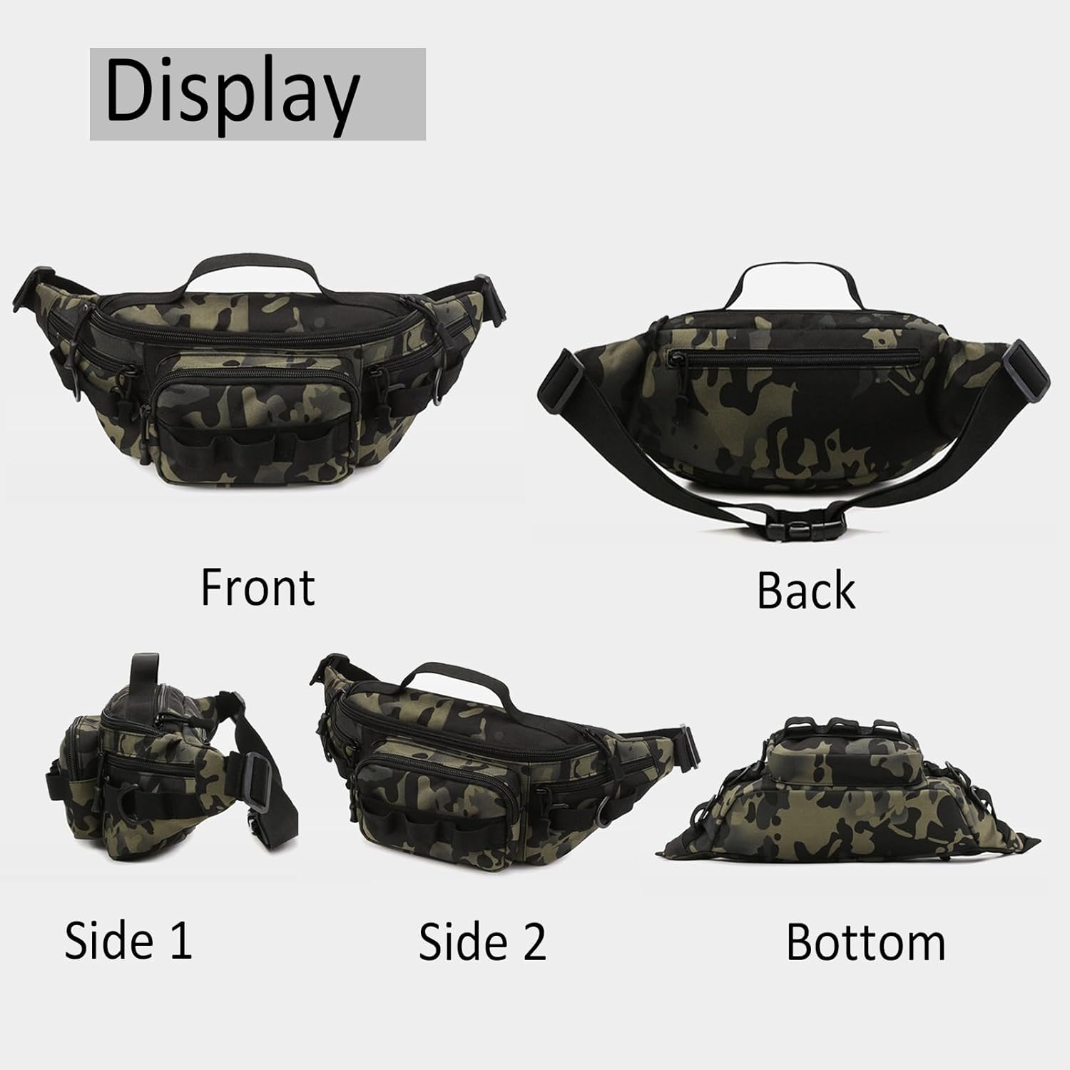 Cangurera táctica, pequeña bolsa de aparejos de pesca, resistente al agua, bolsas de cintura militares portátiles para almacenamiento de pesca al