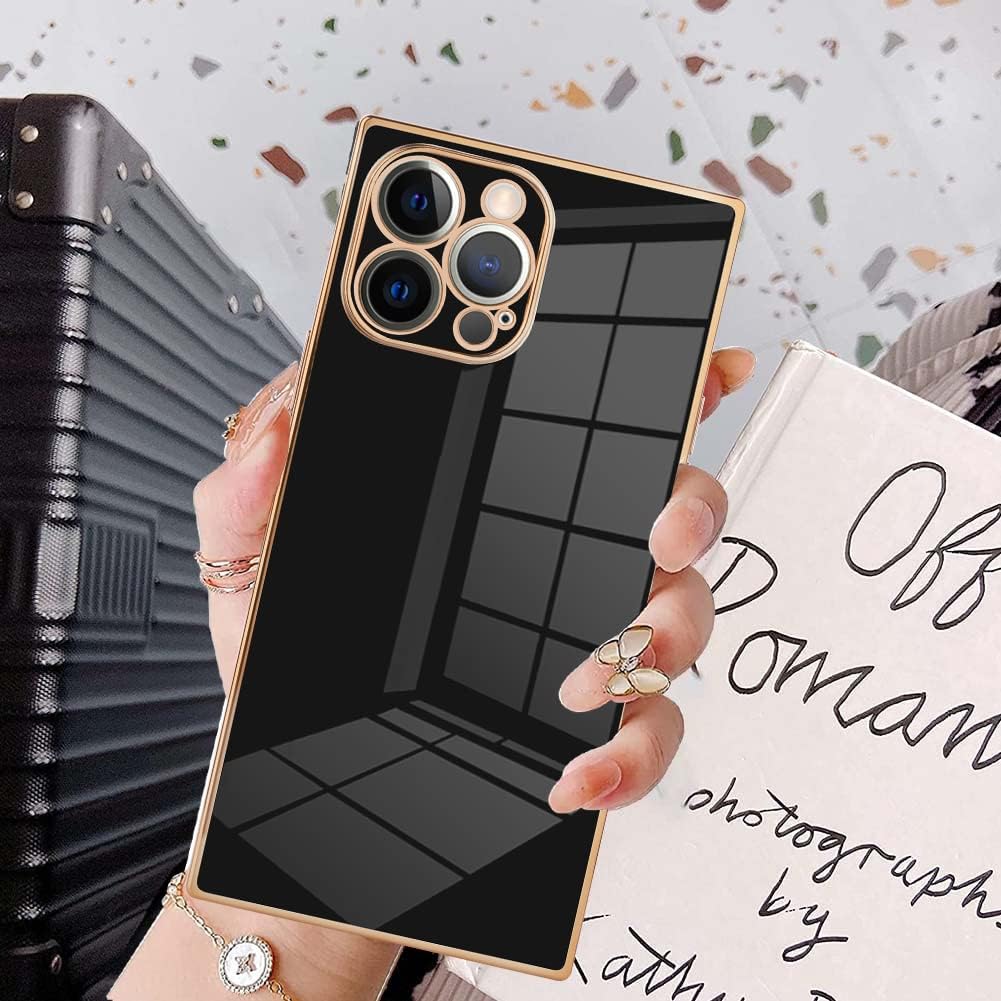 KANGHAR Funda cuadrada compatible con iPhone 12 Pro de lujo con bonito diseño cuadrado, de cuerpo completo, antiarañazos, a prueba de golpes, funda