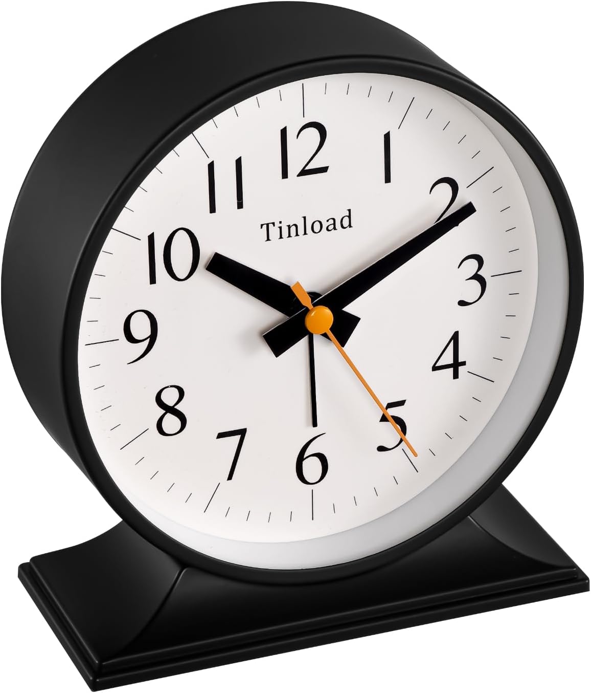 Reloj despertador analógico retro antiguo de 4.5 pulgadas, pequeño reloj silencioso para sala de estar, dormitorio, mesita de noche, escritorio