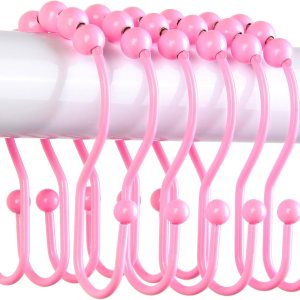 Ganchos para cortina de ducha, anillos de ducha de acero inoxidable 304 para baño, ganchos de ducha de doble deslizamiento para cortinas de cortina Ganchos para cortina de ducha, anillos de ducha de acero inoxidable 304 para baño, ganchos de ducha de doble deslizamiento para cortinas de cortina
