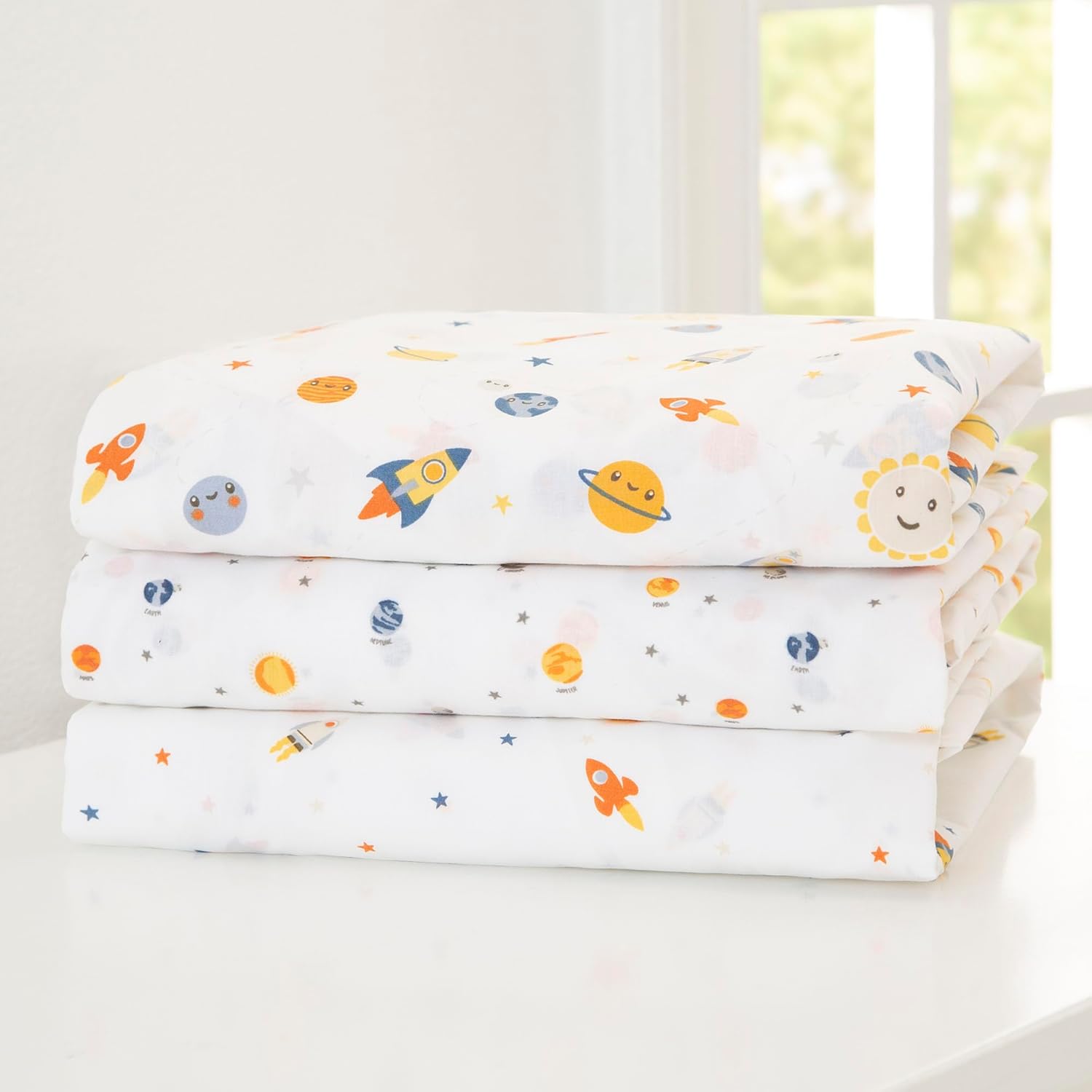 Delta Children Sábanas bajeras para cuna para niñas y niños, sábana para cuna estándar para colchón de cuna y de niño pequeño, 28 x 52 pulgadas