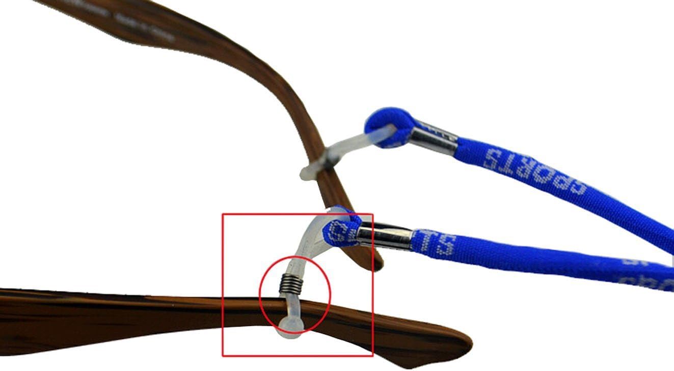 yueton Gafas de sol ajustables de seguridad deportiva, con grosor antideslizante, ajuste universal, correa de retención para gafas, accesorios para