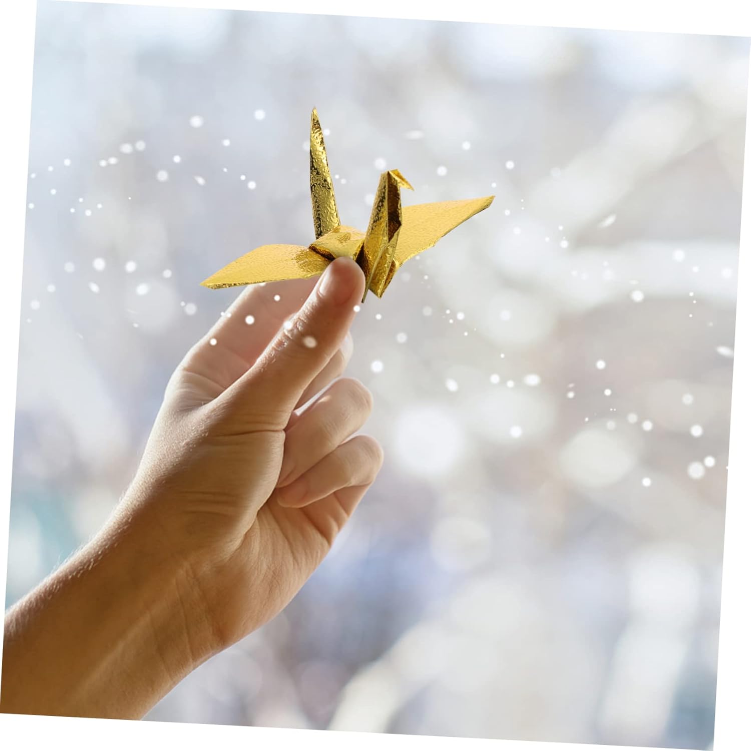 EXCEART 500 hojas de papel de cometa de origami perlado de una sola cara, adornos de álbumes de recortes, papel de regalo de Navidad, papel plegable