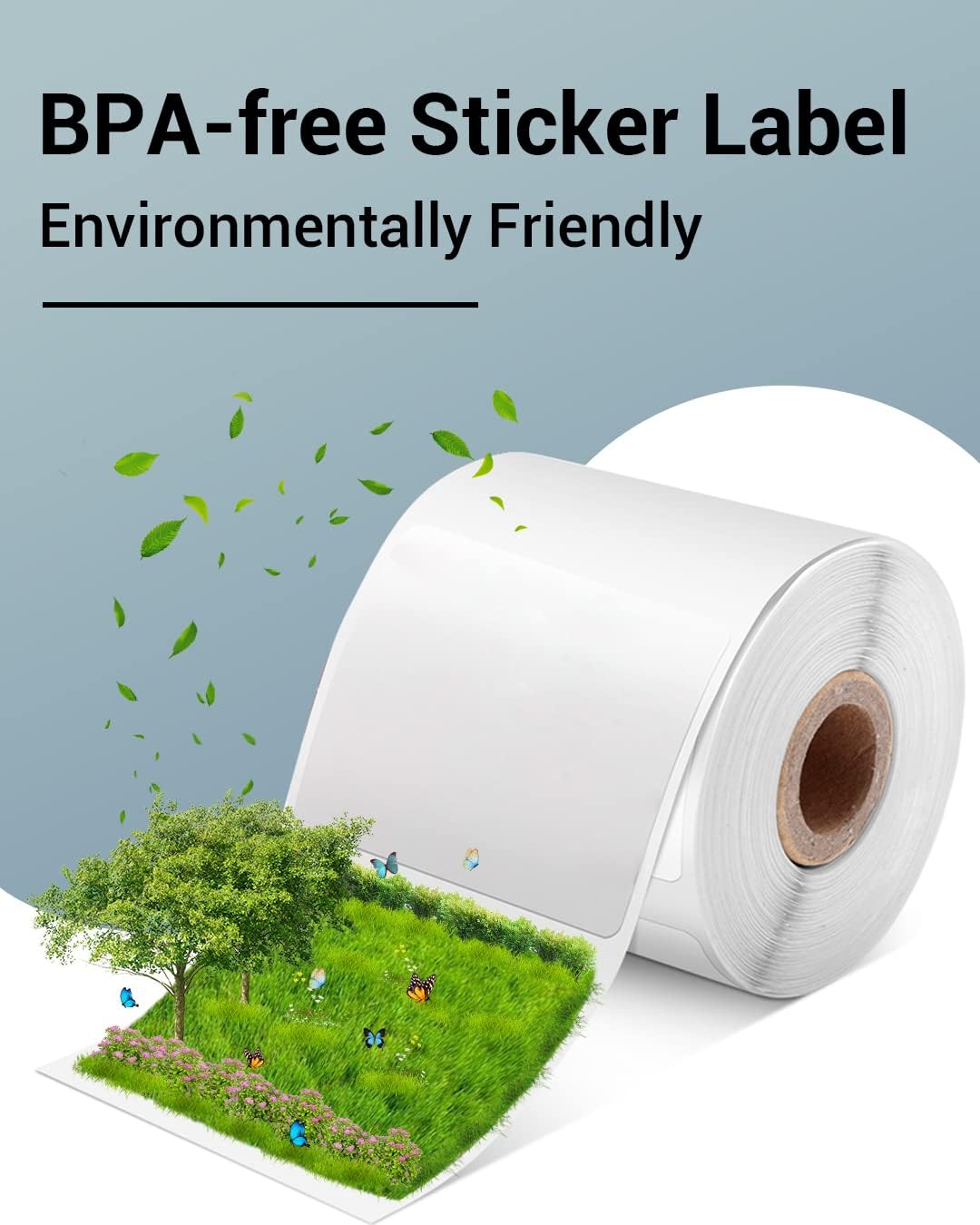 Phomemo Etiqueta de 1.97 x 1.18 pulgadas, 6 rollos de papel térmico M110M110SM120M200M220, etiqueta autoadhesiva cuadrada multiusos, 230