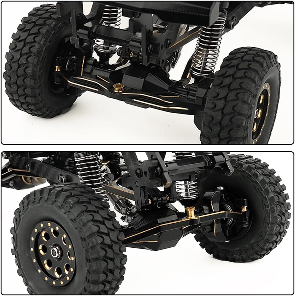 ZXYRC TRX4M – Juego completo de eje RC delantero y trasero de latón pesado para 118 RC Crawler TRX4-M Bronco Defender Piezas de actualización de